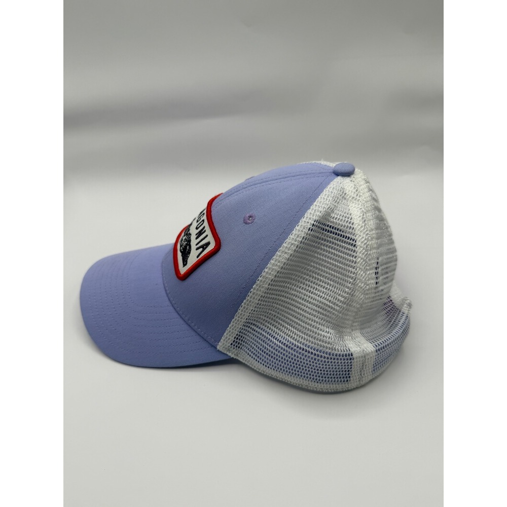 Patagonia Trucker Hat Unisex OS Purple White Fitz Roy Patch Mesh Snapback 38175 - Picture 2 of 7